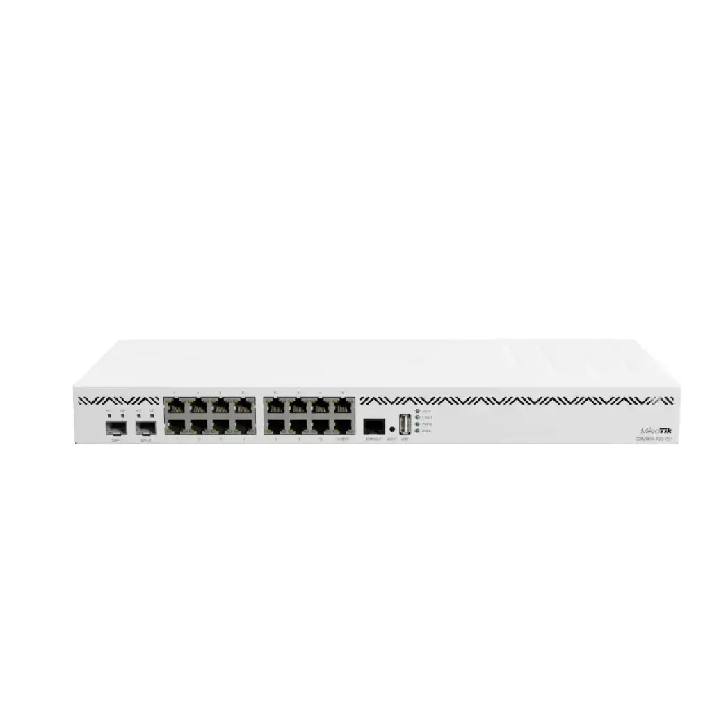 Router MikroTik CCR2004-16G-2S+ 16 Puertos Gigabit + 2 SFP+ 10G Alto Rendimiento